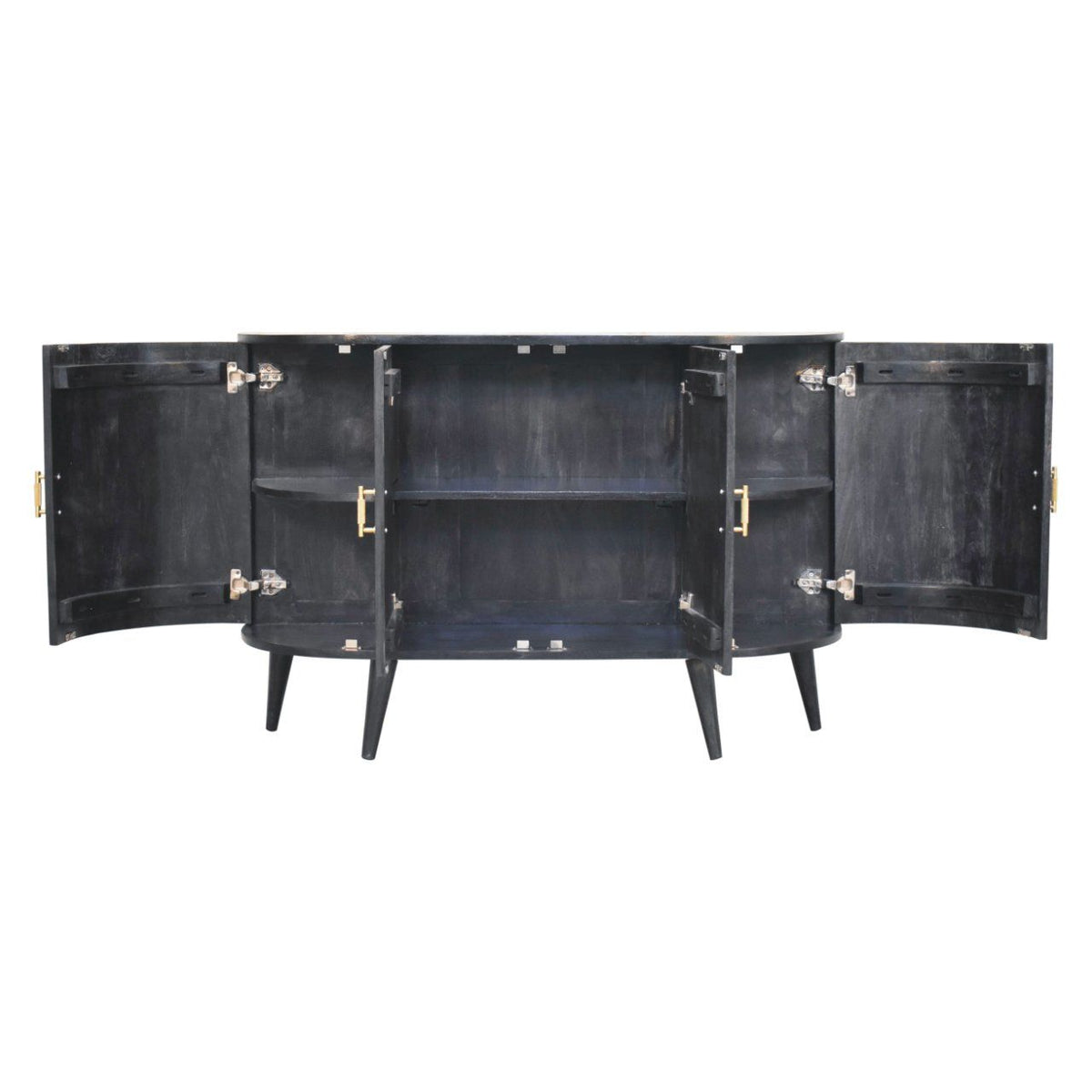 T Bar Quad Cabinet - Ash Black