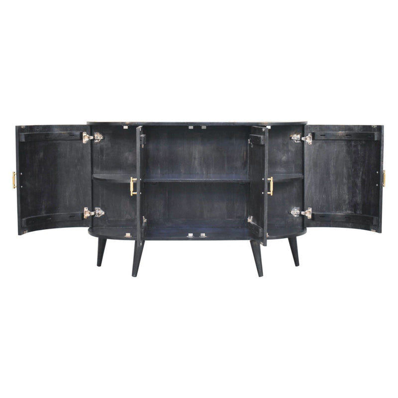 T Bar Quad Cabinet - Ash Black