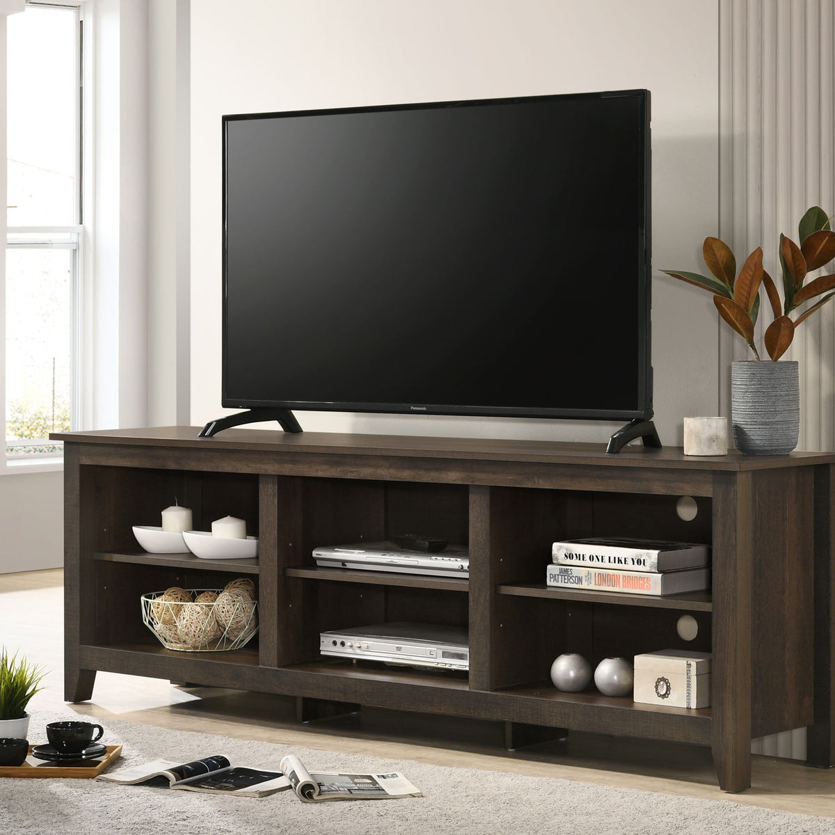 Benito - TV Stand With Open Shelves And Cable Management