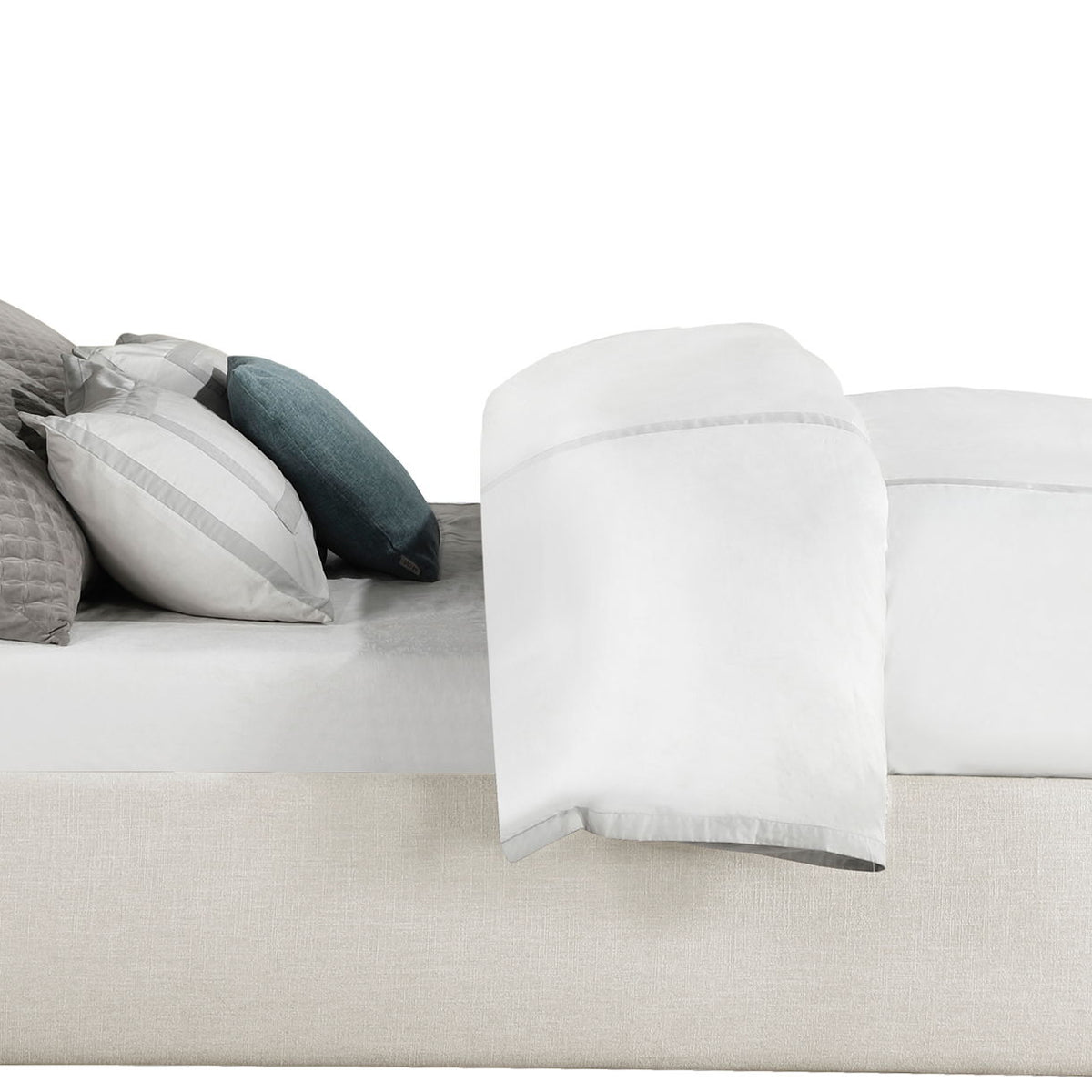 Adam - Linen Fabric Bed With 52" Headboard