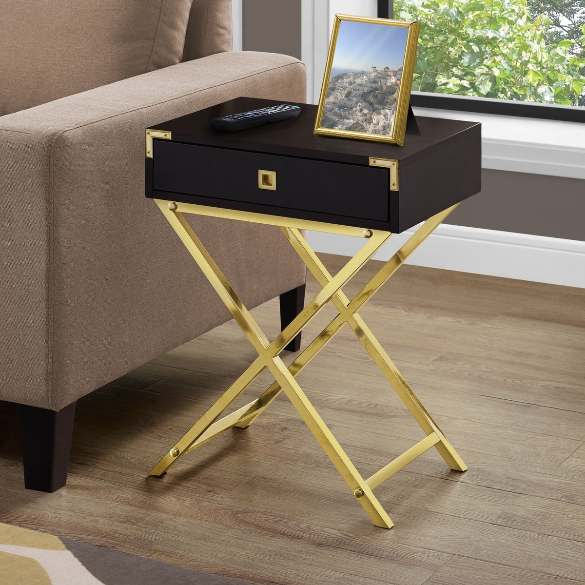 Accent Side Table, Storage Drawer, Stylish Design Contemporary & Modern