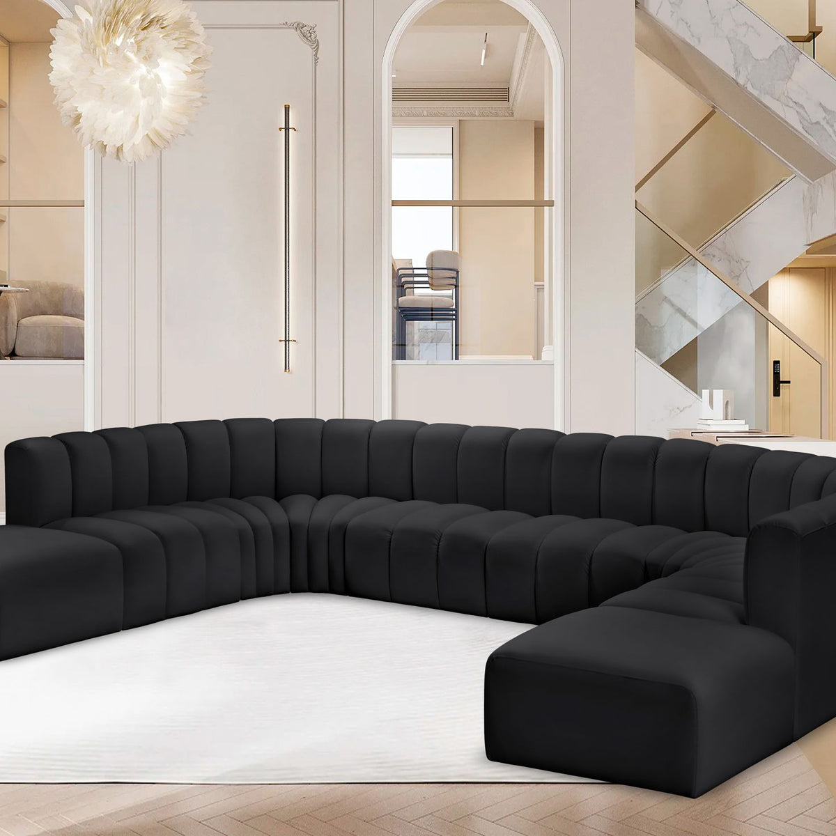 Arc - Faux Leather Modular Sectional
