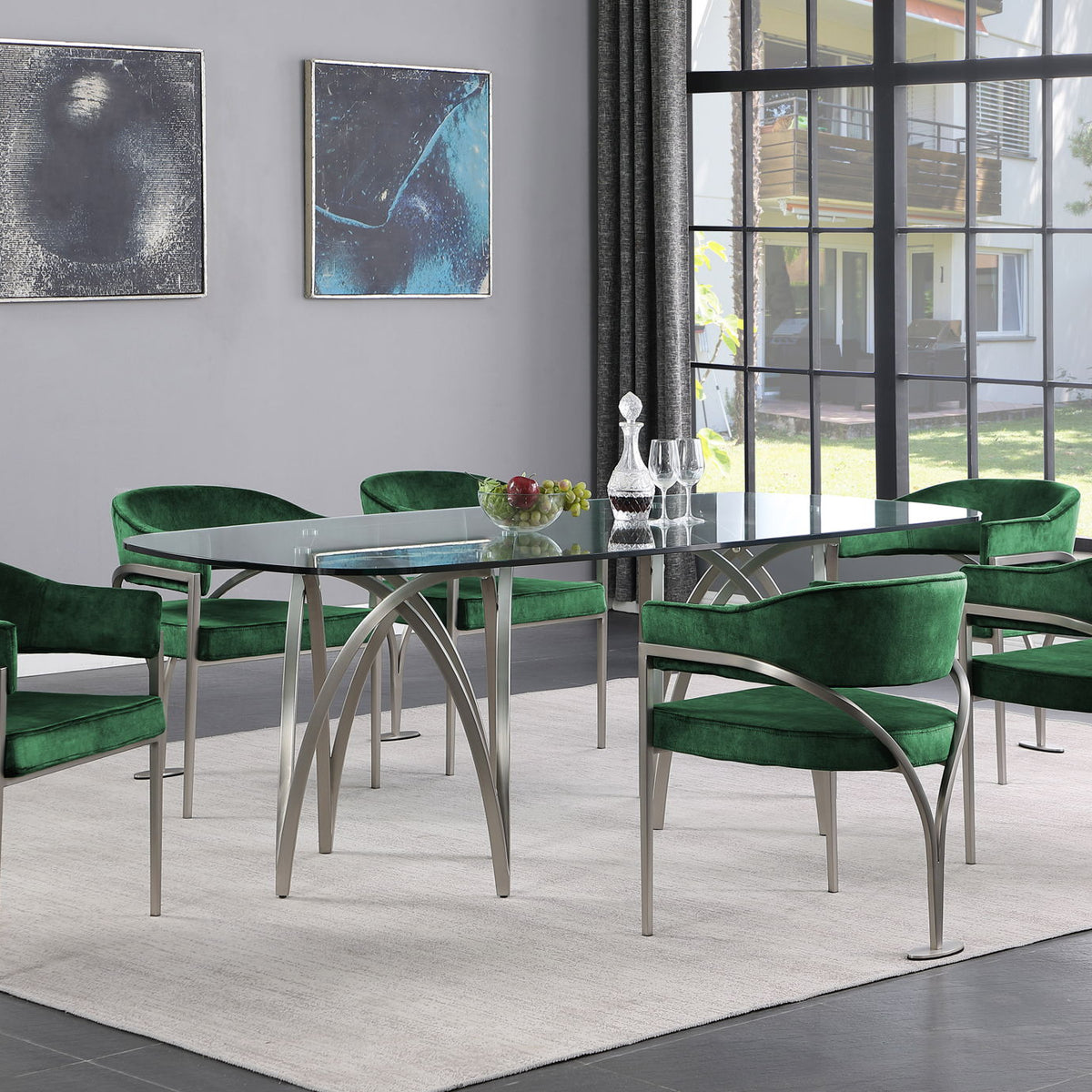 Madelyn - Dining Chair (Set of 2) - Brushed Chrome