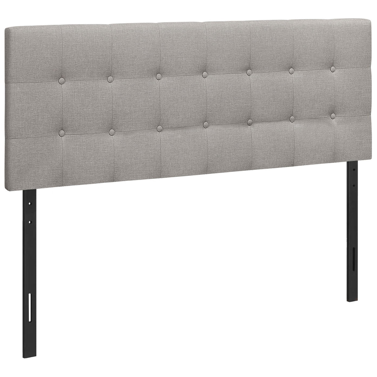 Queen Size, Bed Headboard Only, Upholstered, Durable Construction - Gray