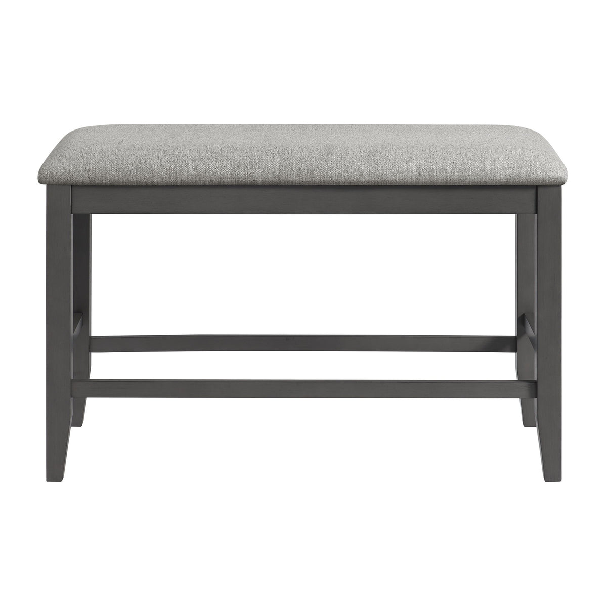 Seneca - Counter Bench Without Back And With Gray Fabric - Gray
