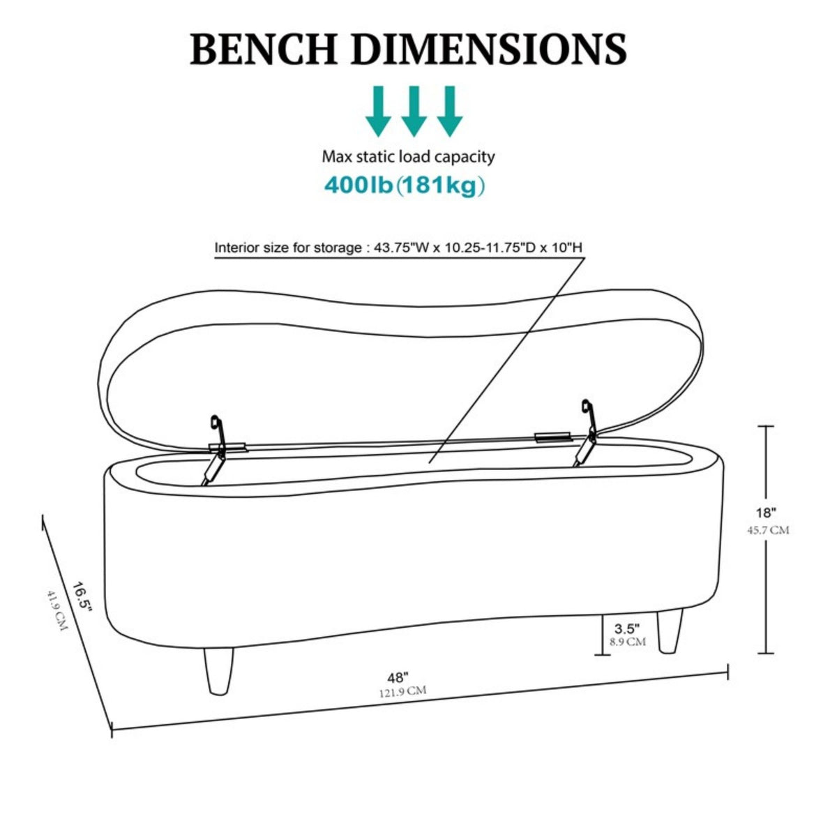 Flip Top Storage Bench