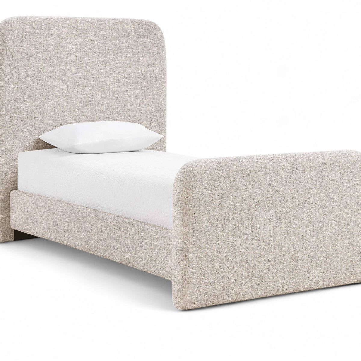 Fira - Linen Textured Fabric Upholstered Bed