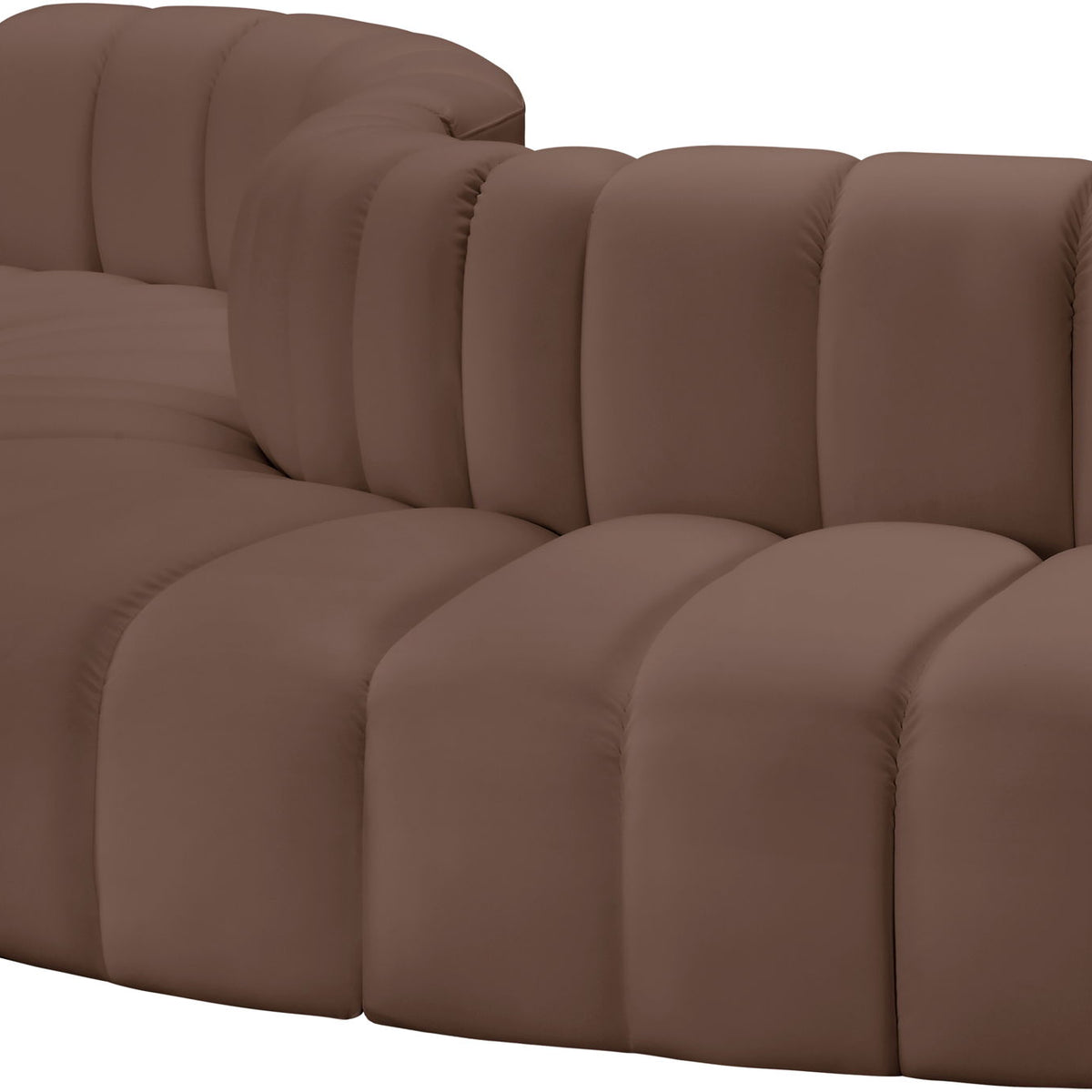 Arc - Faux Leather 5 Piece Modular Sofa
