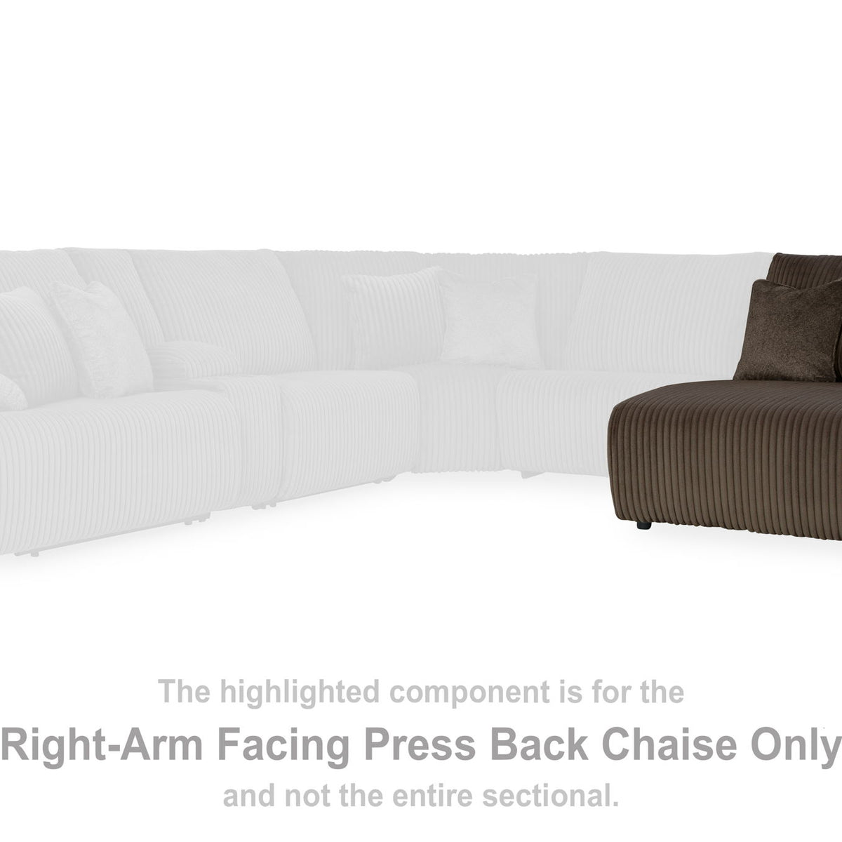 Top Tier - Raf Press Back Chaise - Chocolate