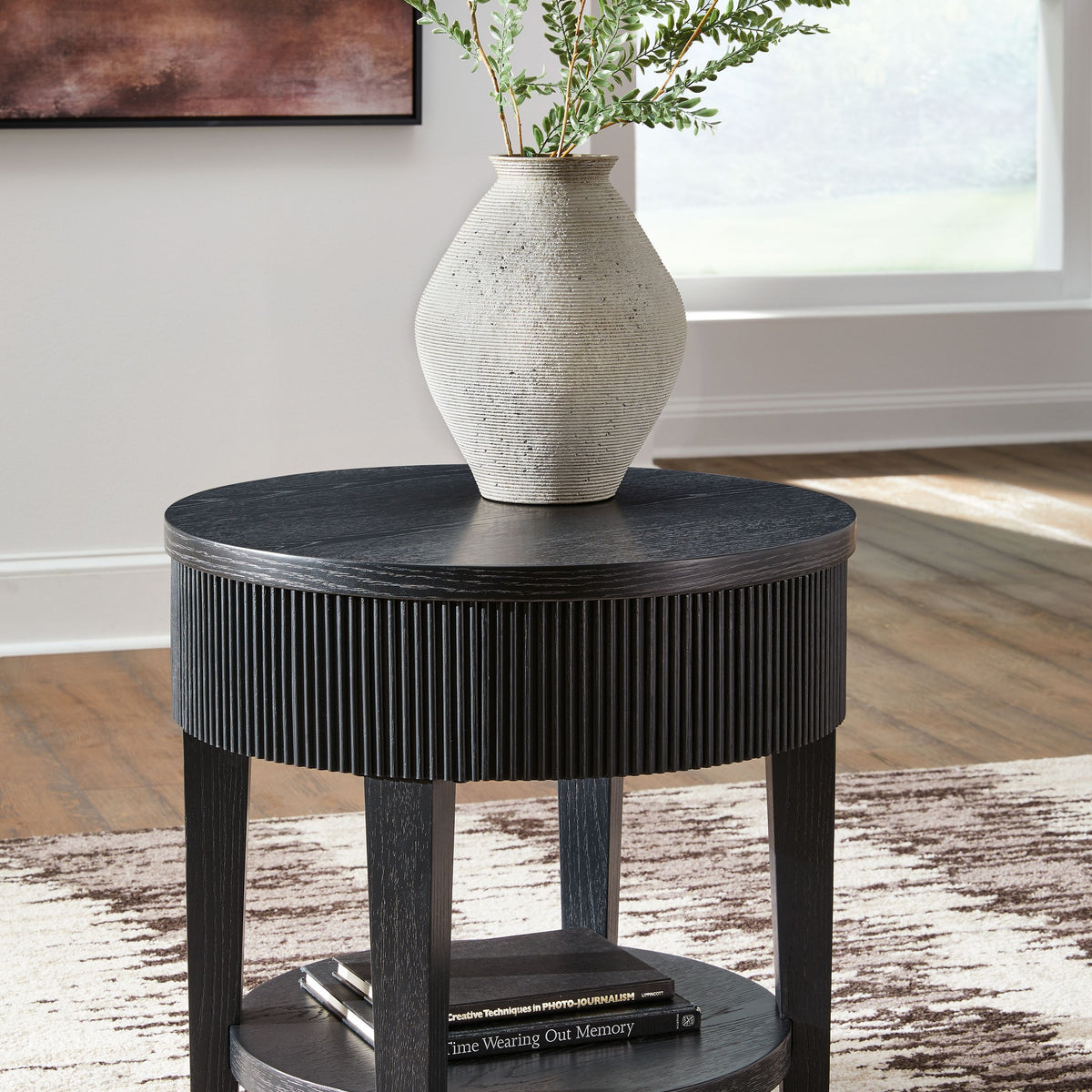 Marstream - Round End Table - Black
