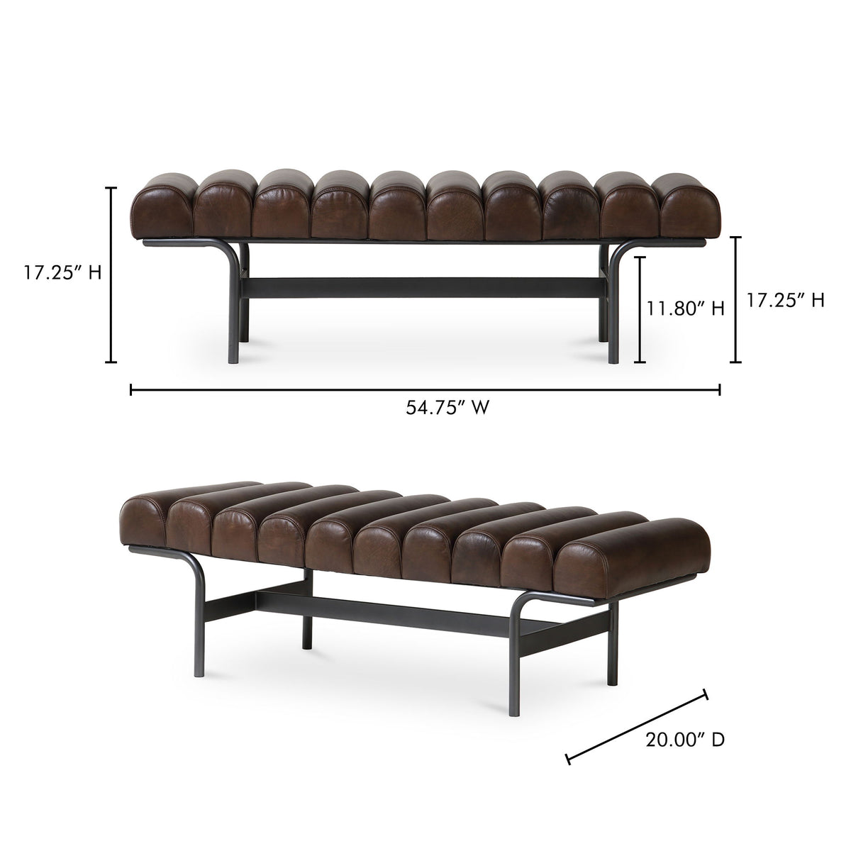 Harrison - Bench - Dark Brown