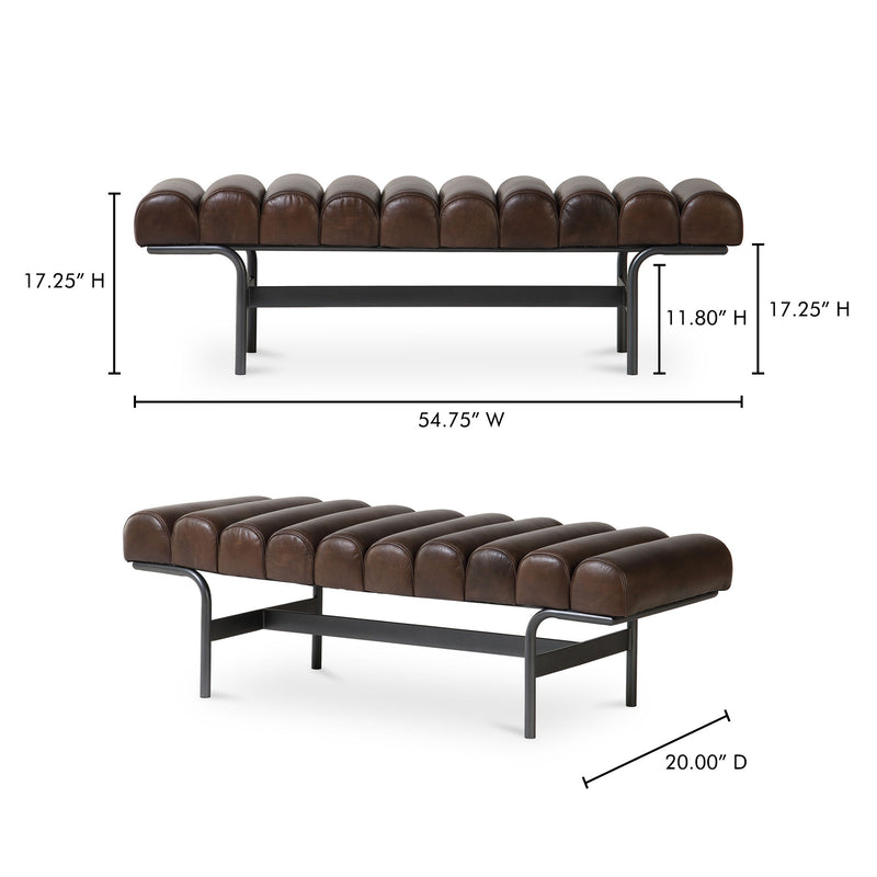 Harrison - Bench - Dark Brown