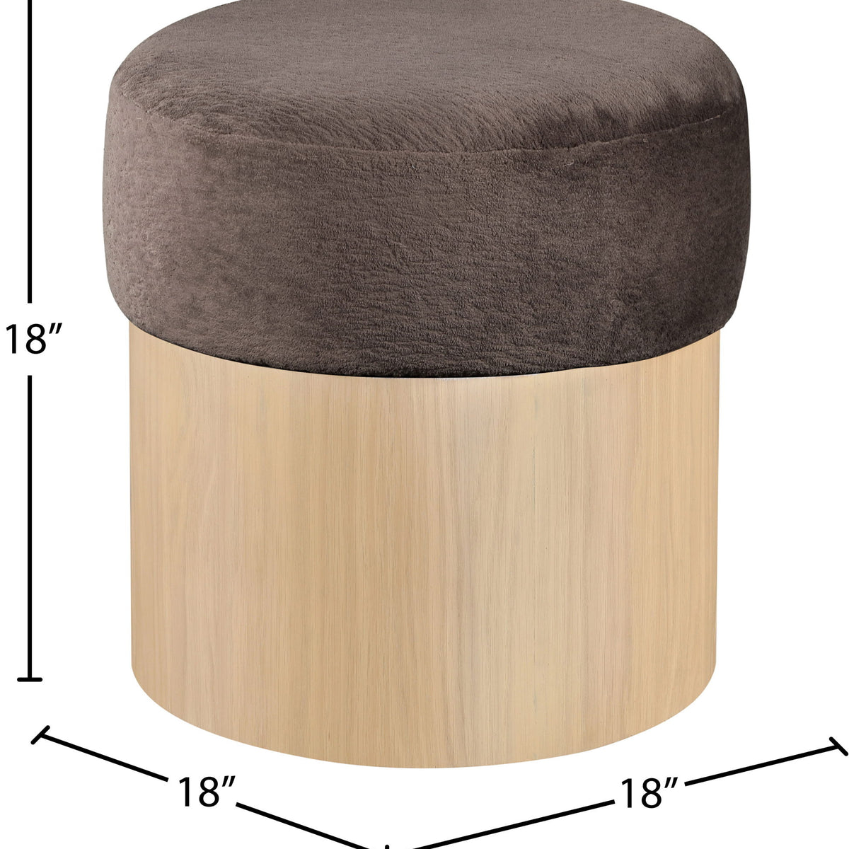 Nimes - Ottoman / Stool With Natural Base