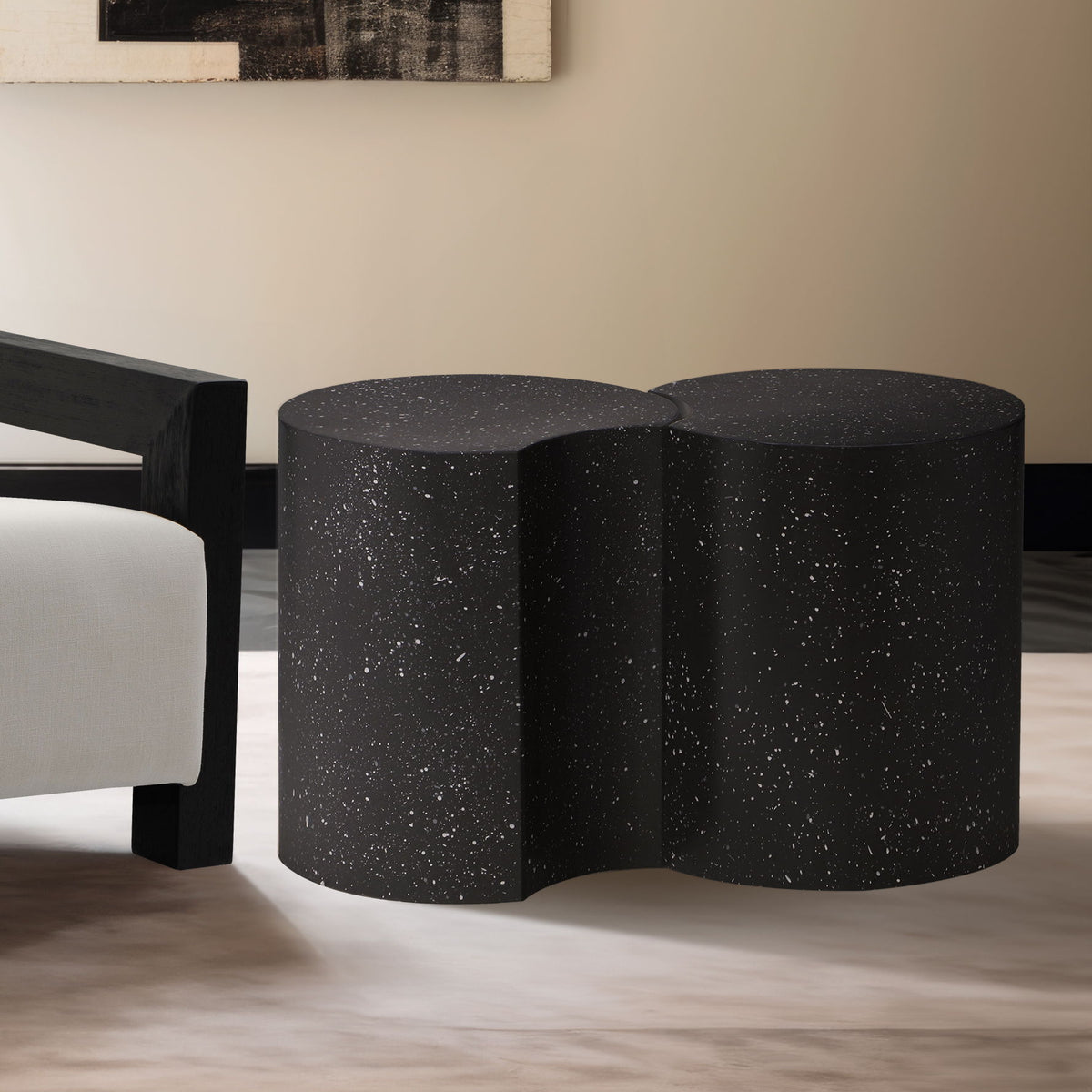 Dimple - End Table - Terazzo Finish