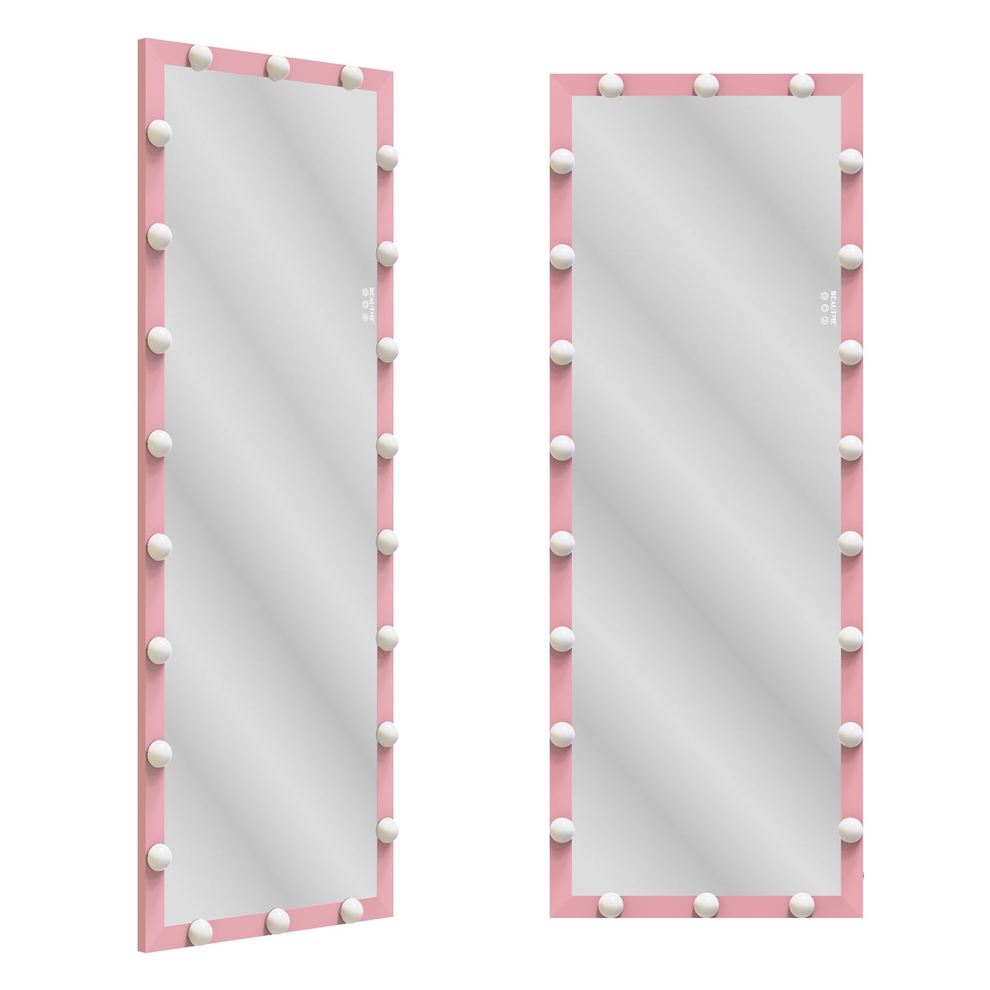 Full Length Mirror With Lights Full Body Vanity Mirror With 3 Color Modes Lighted Standing Floor Mirror For Dressing Room Bedroom Wall Mounted Touch Control
