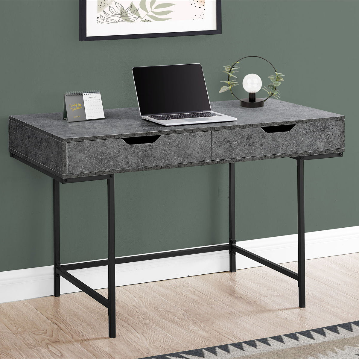 Computer Desk For Home Office, Laptop, Storage Drawers, Contemporary & Modern