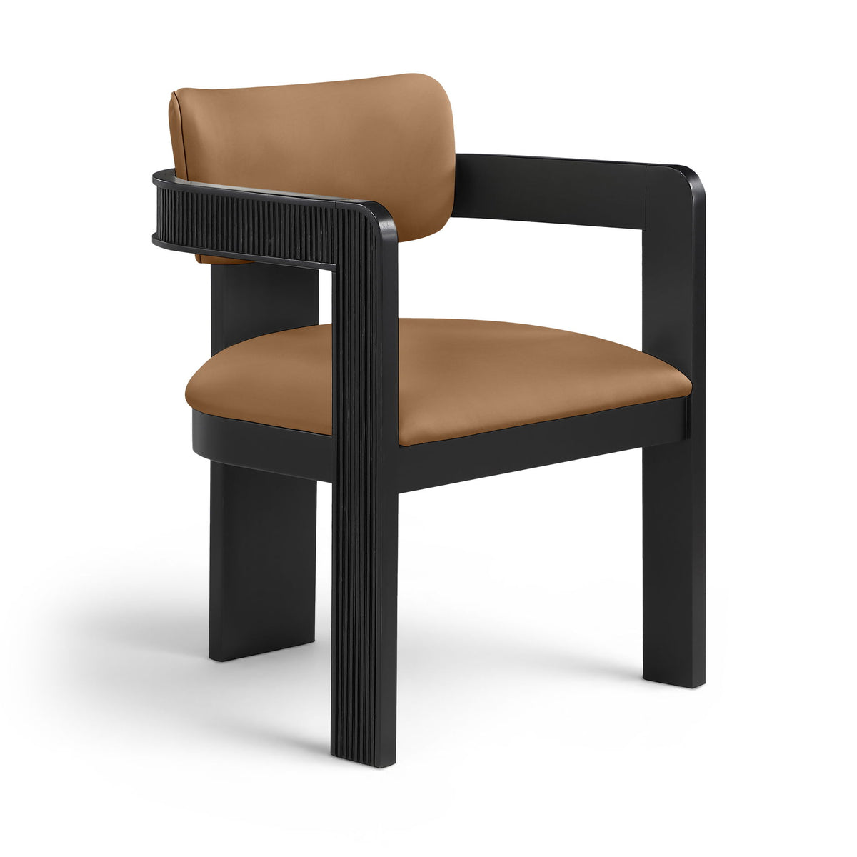 Sacha - Vegan Leather Upholstered Dining Chair With Black Base (Set of 2)