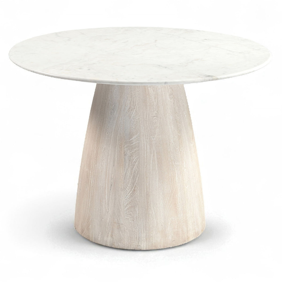 Liona - 42" Marble And Mango Wood Dining Table