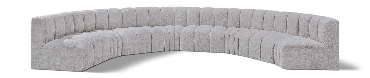 Arc - Boucle Fabric 8 Piece U-Shaped Modular Sofa