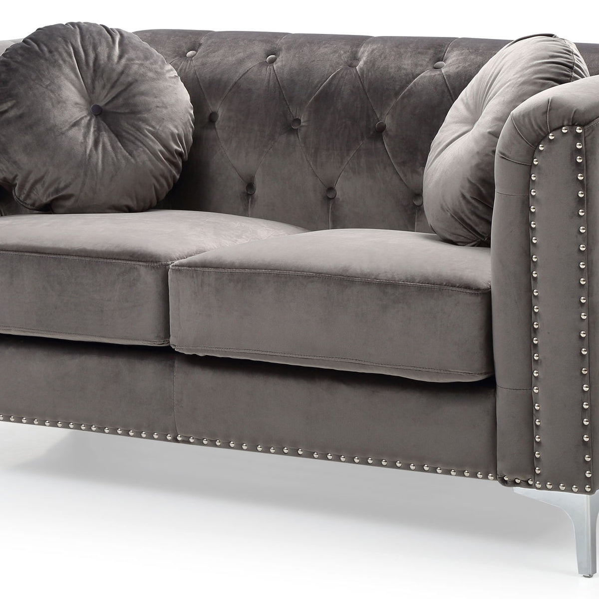 Stylish Sloped Arm Loveseat