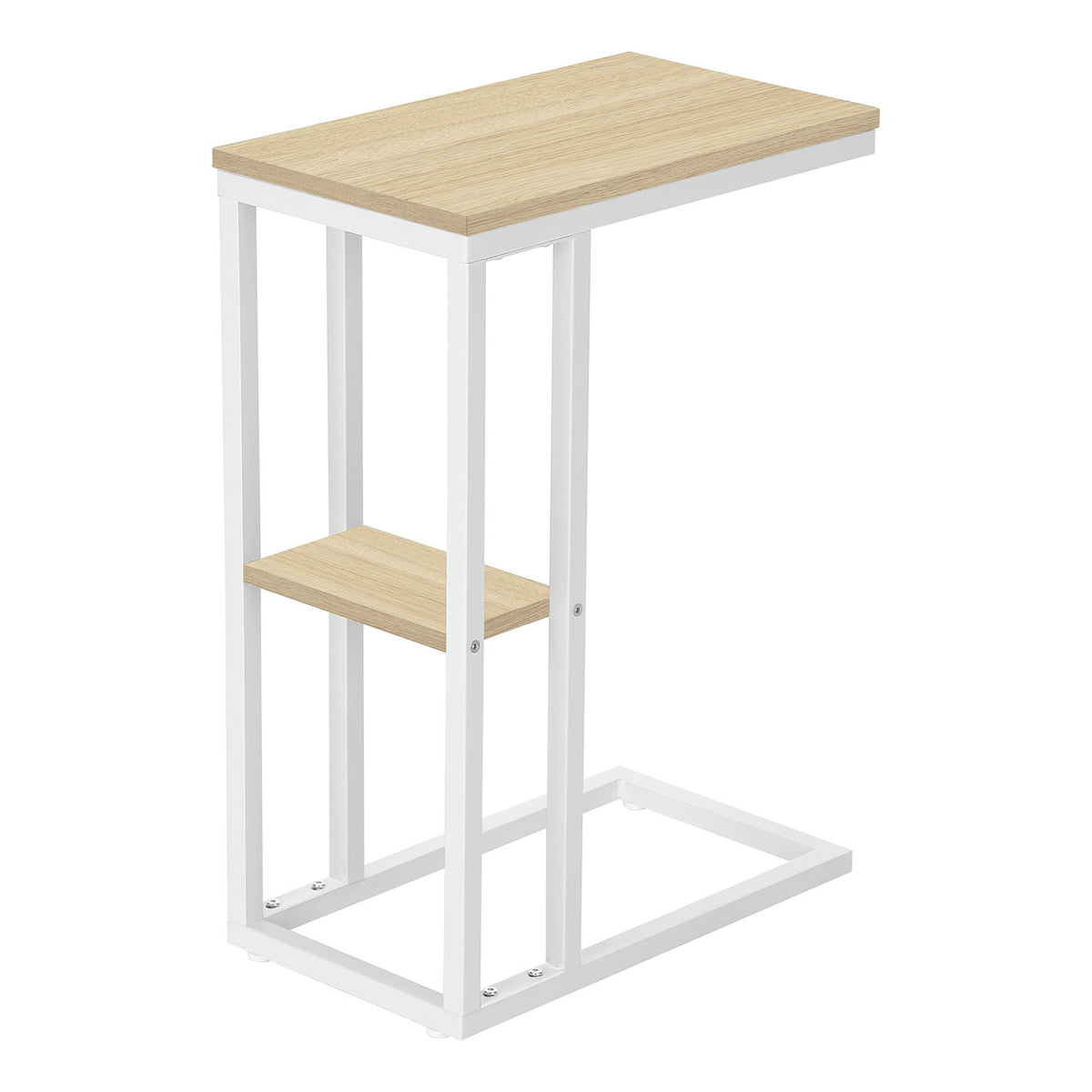 Accent Table, C - Shaped, Marble Look Contemporary & Modern Convenient Design