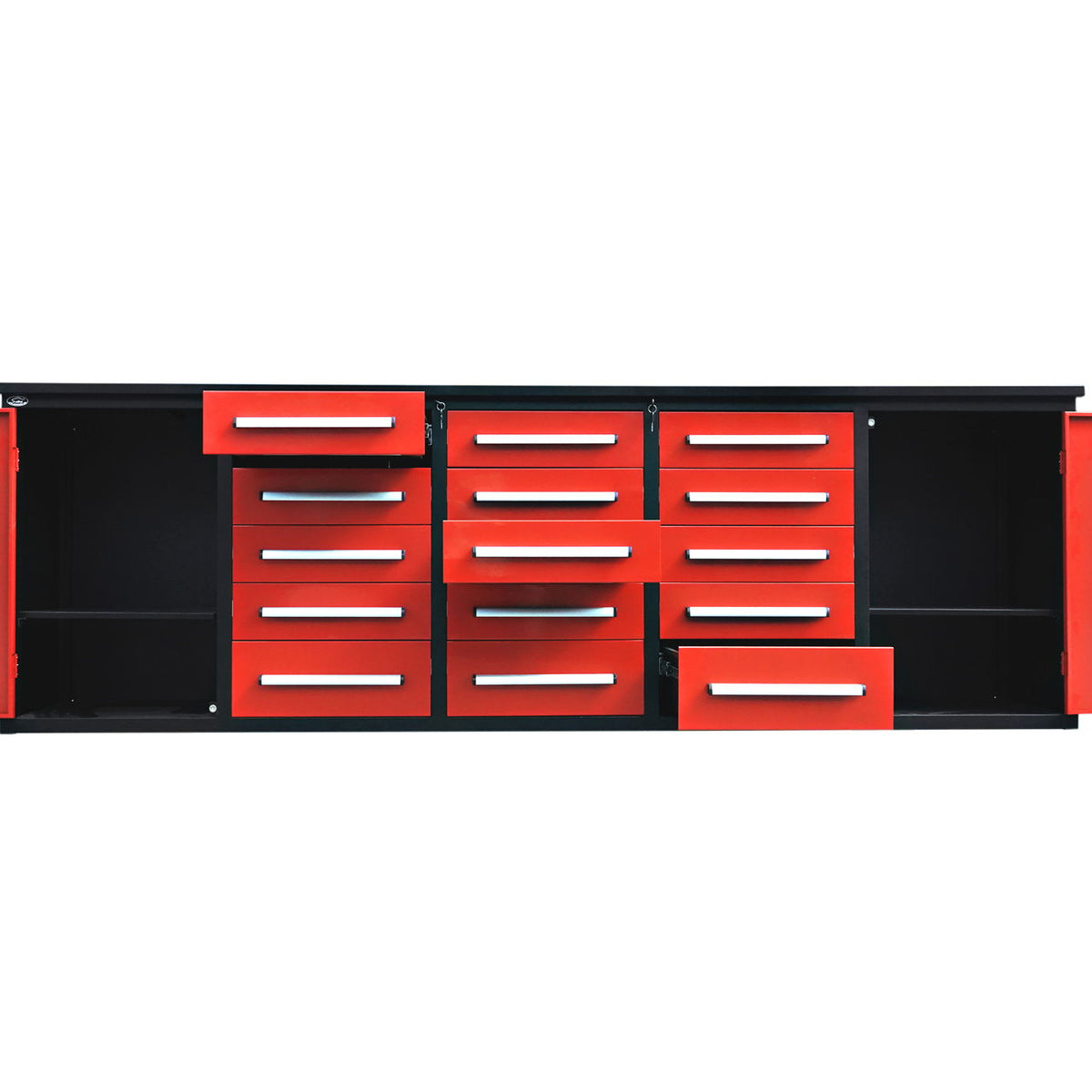 Storage Cabinet With Work Bench (15 Drawers And 2 Cabinets)