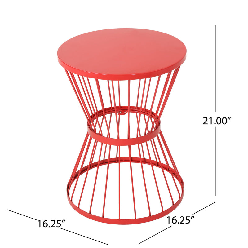 Lassen - Modern Outdoor Side Table With Hourglass Design