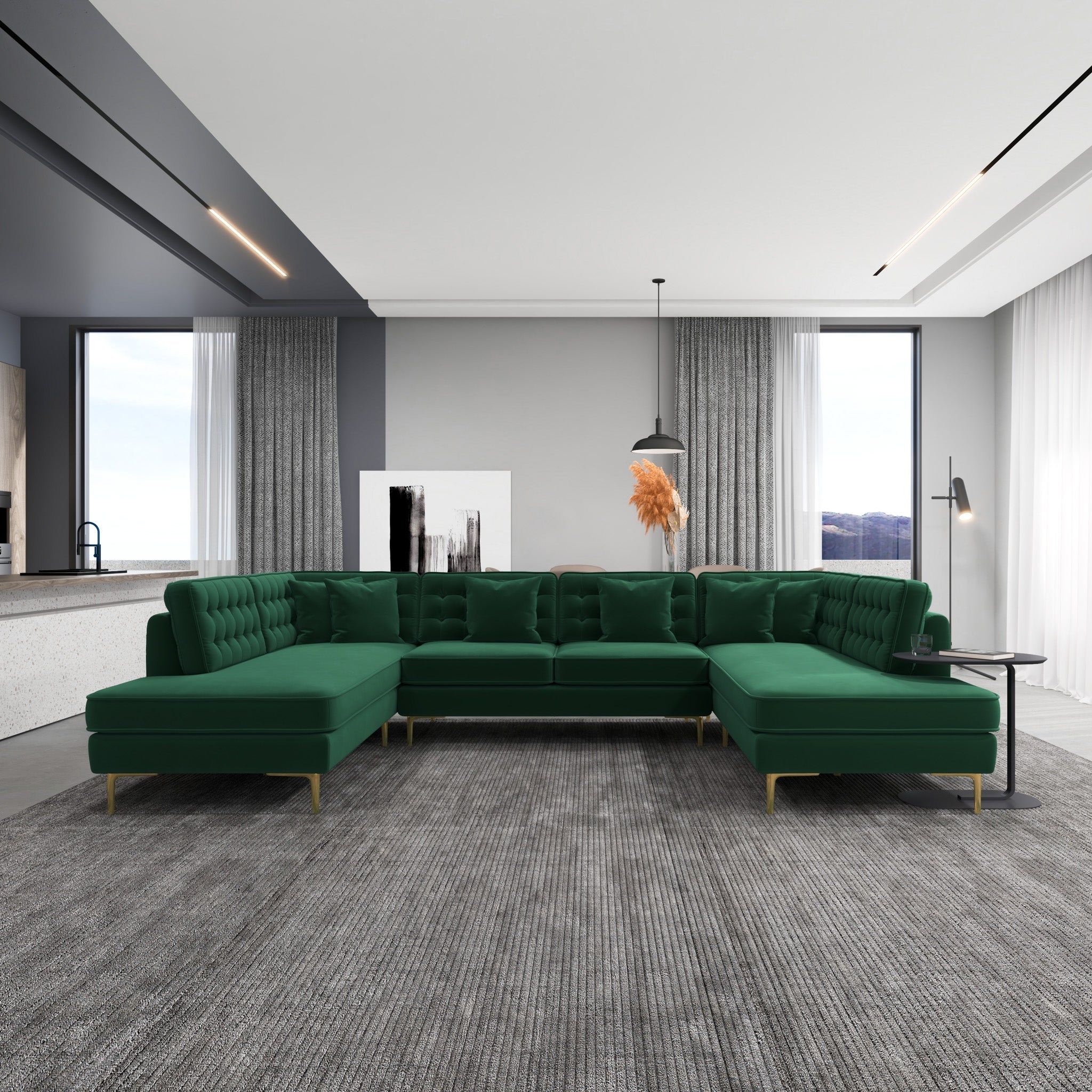 Ashcroft Furniture Brooke Sectional Sofa - Thumbnail 3