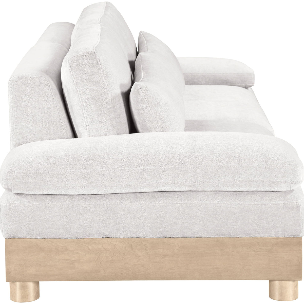 Turin - Chenille Fabric Upholstered Modular Sectional - White