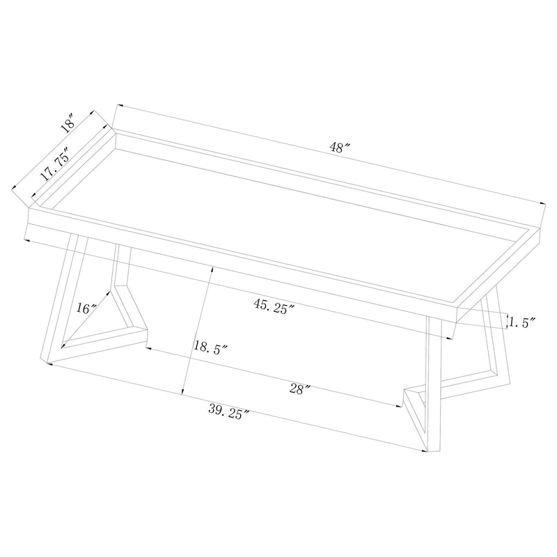 Upholstered Tufted Bench - Gray
