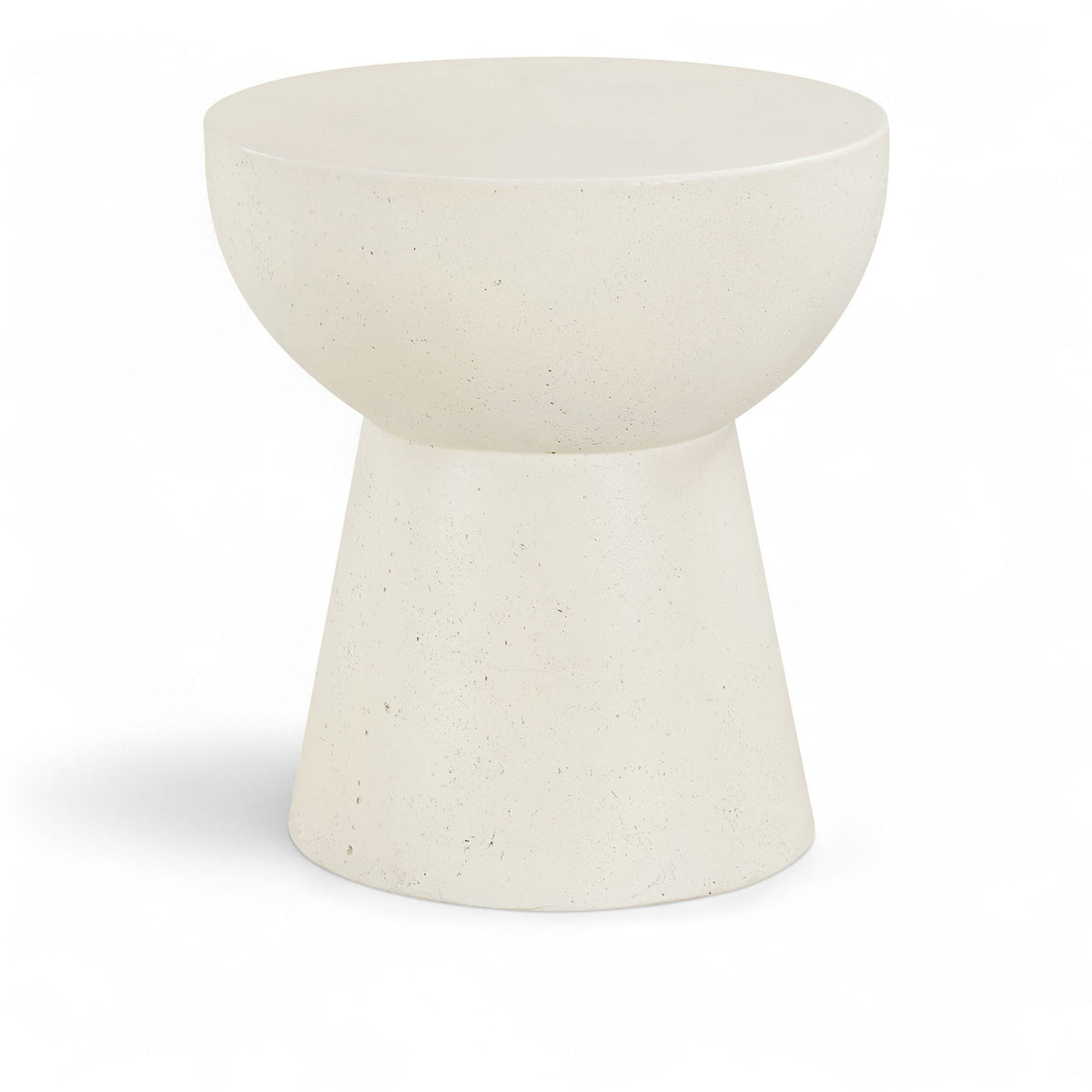 Avaya - Concrete And Fiberglass Indoor / Outdoor End Table - Cream