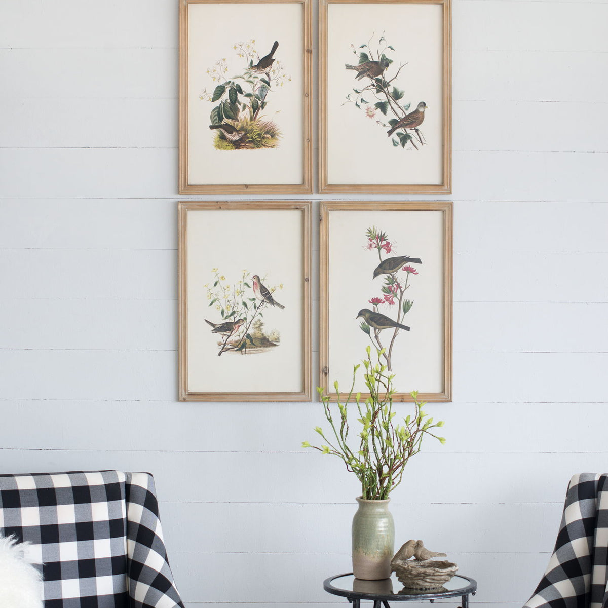 Bird Framed Print (Set of 4) - Multicolor
