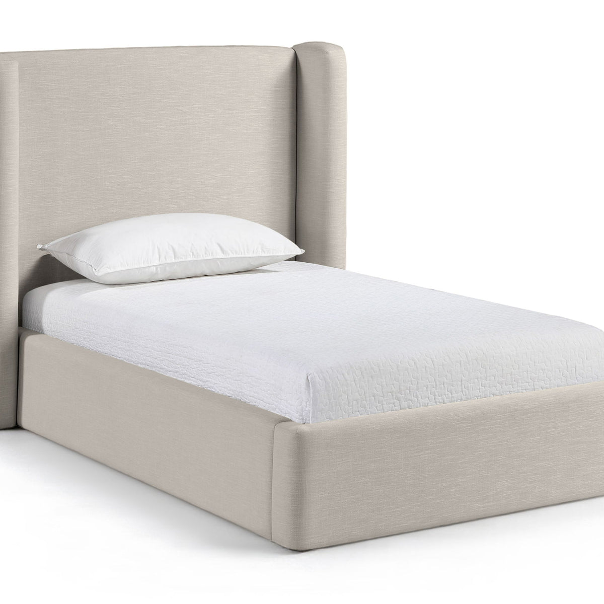 Kendall - Linen Textured Fabric Upholstered Bed