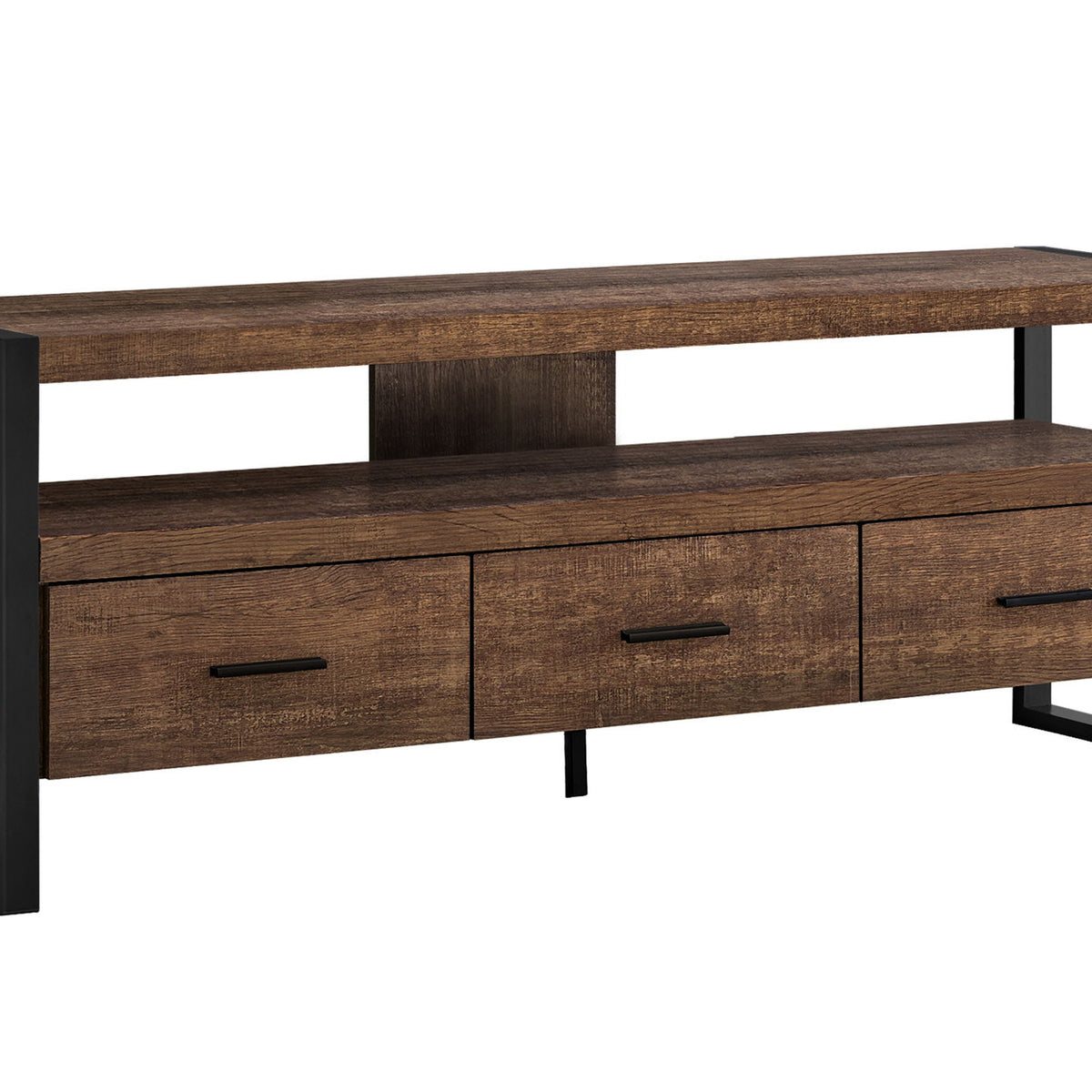 TV Stand, Console, Media Entertainment Center, Storage Drawers, Modern