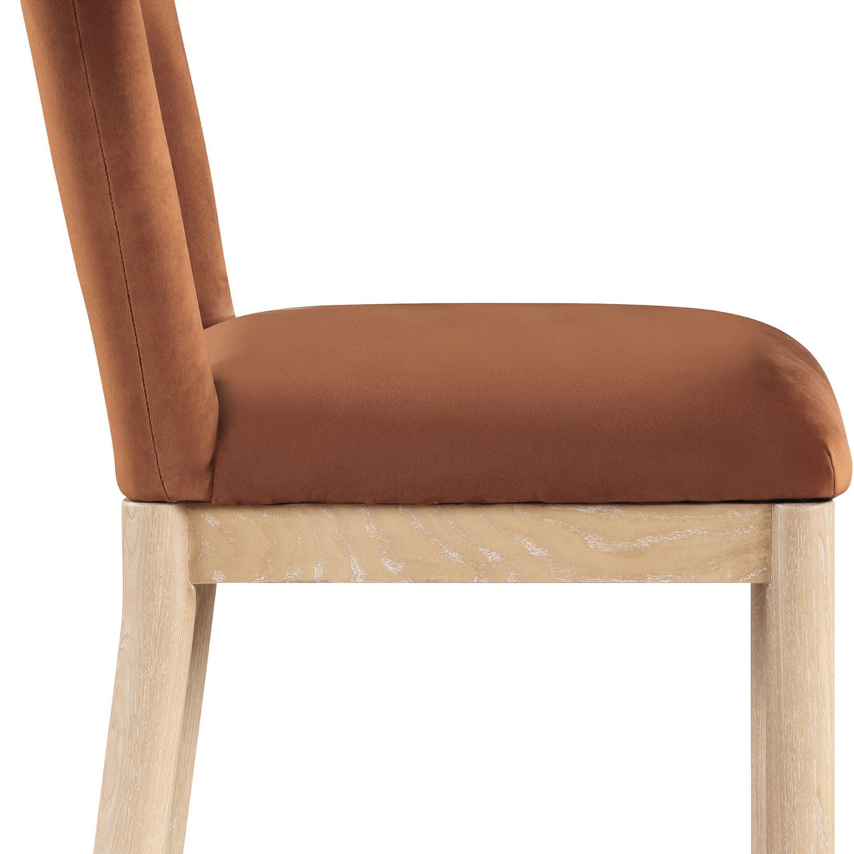 Conrad - Velvet Dining Chair With Natural Legs