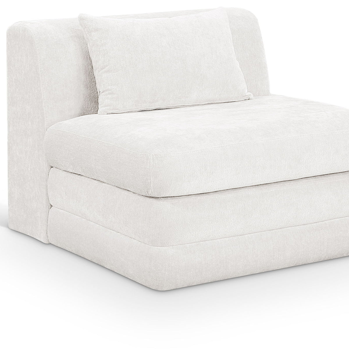 Stellar - Chenille Fabric Upholstered Modular Armless Chair