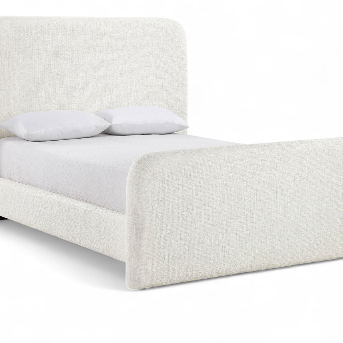 Fira - Linen Textured Fabric Upholstered Bed