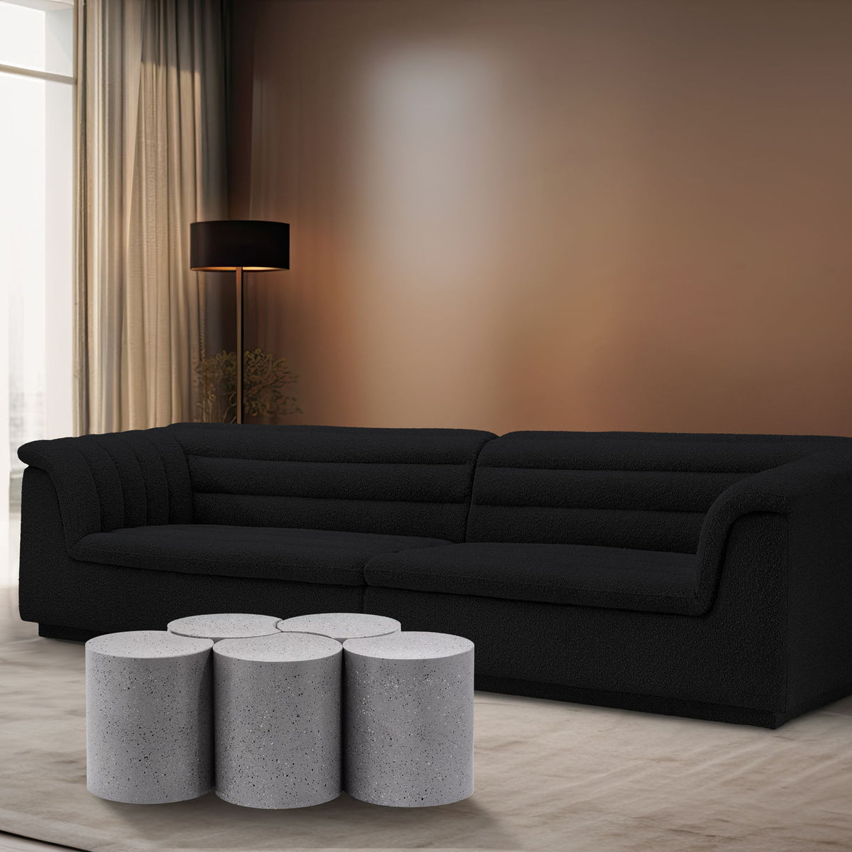 Dimple - 5 Piece Modular Coffee Table - Terazzo Finish