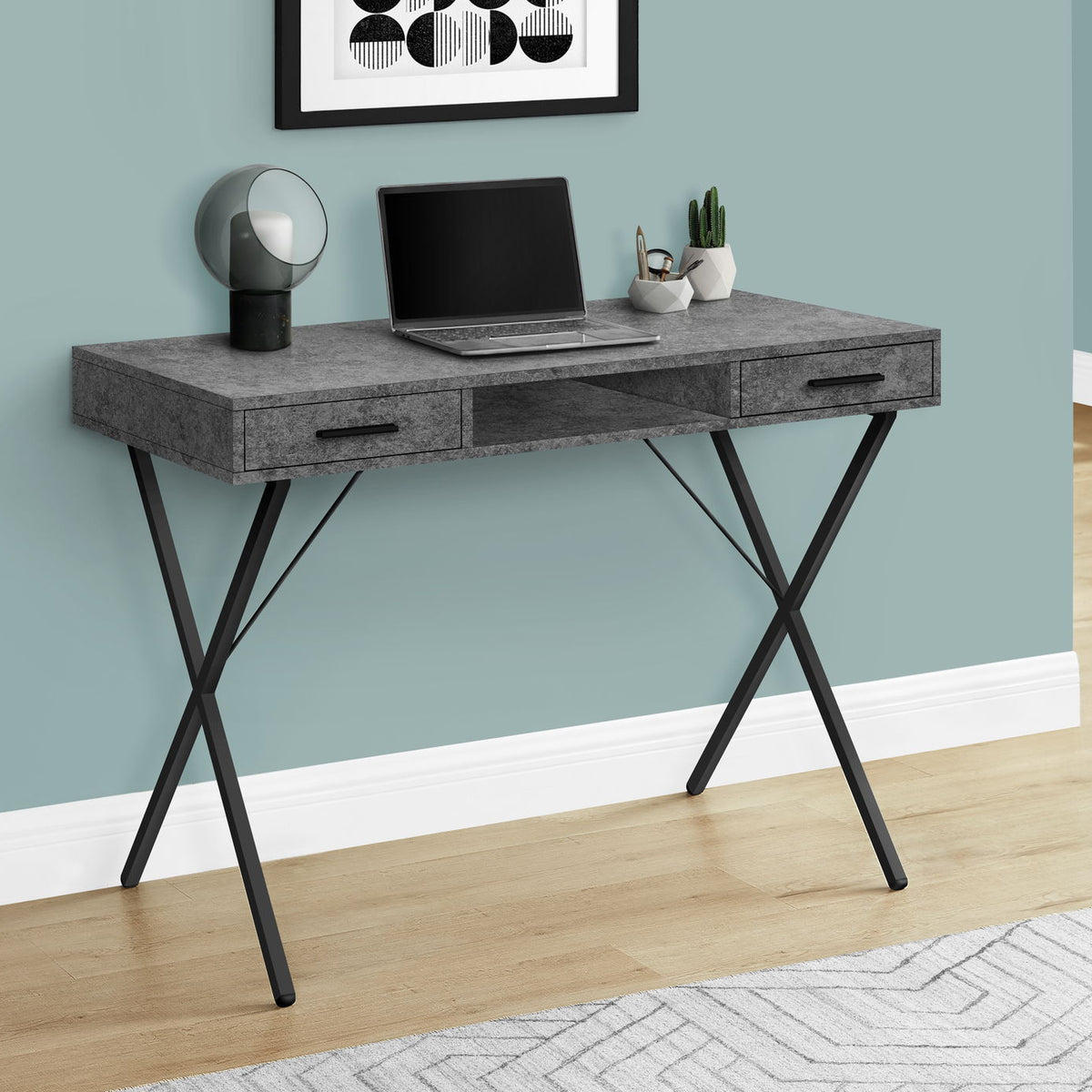 Computer Desk, Home Office, Laptop, Left / Right Set-Up, Storage Drawers, Work, Contemporary, Modern