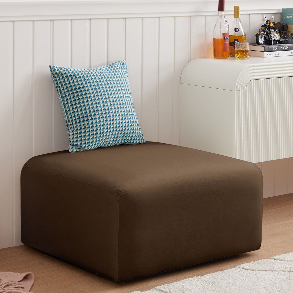 Arc - Velvet Ottoman