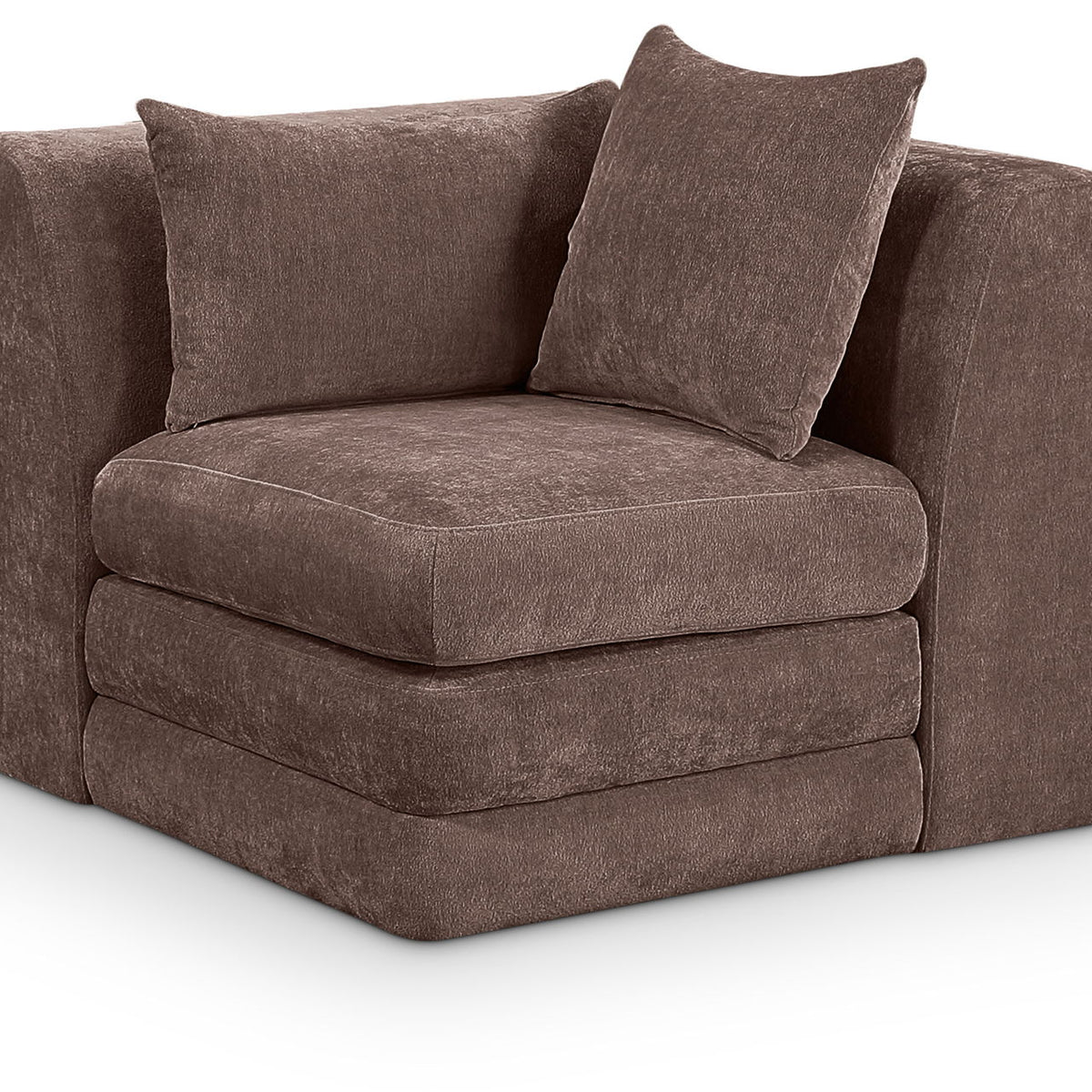 Stellar - Chenille Fabric Upholstered Modular Corner Chair