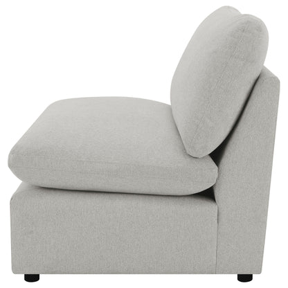 Collins - Modular Power Reclining Sectional Armless Chair - Gray