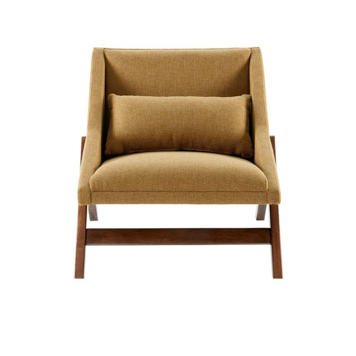 Boomerang - Accent Chair - Mustard Yellow / Pecan
