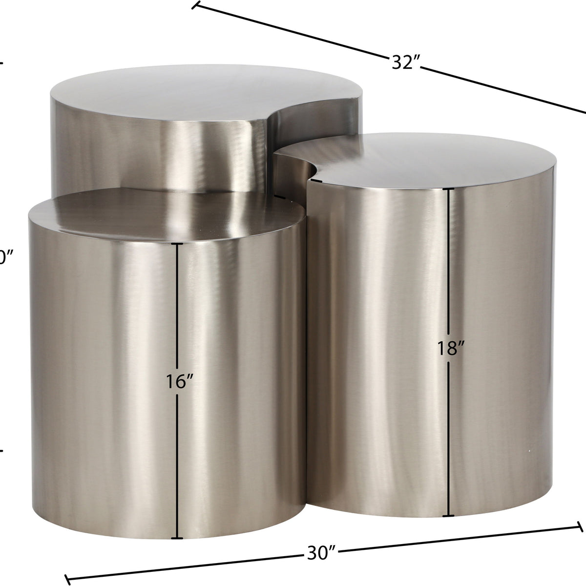 Dimple - 20" 3 Piece Modular End Table