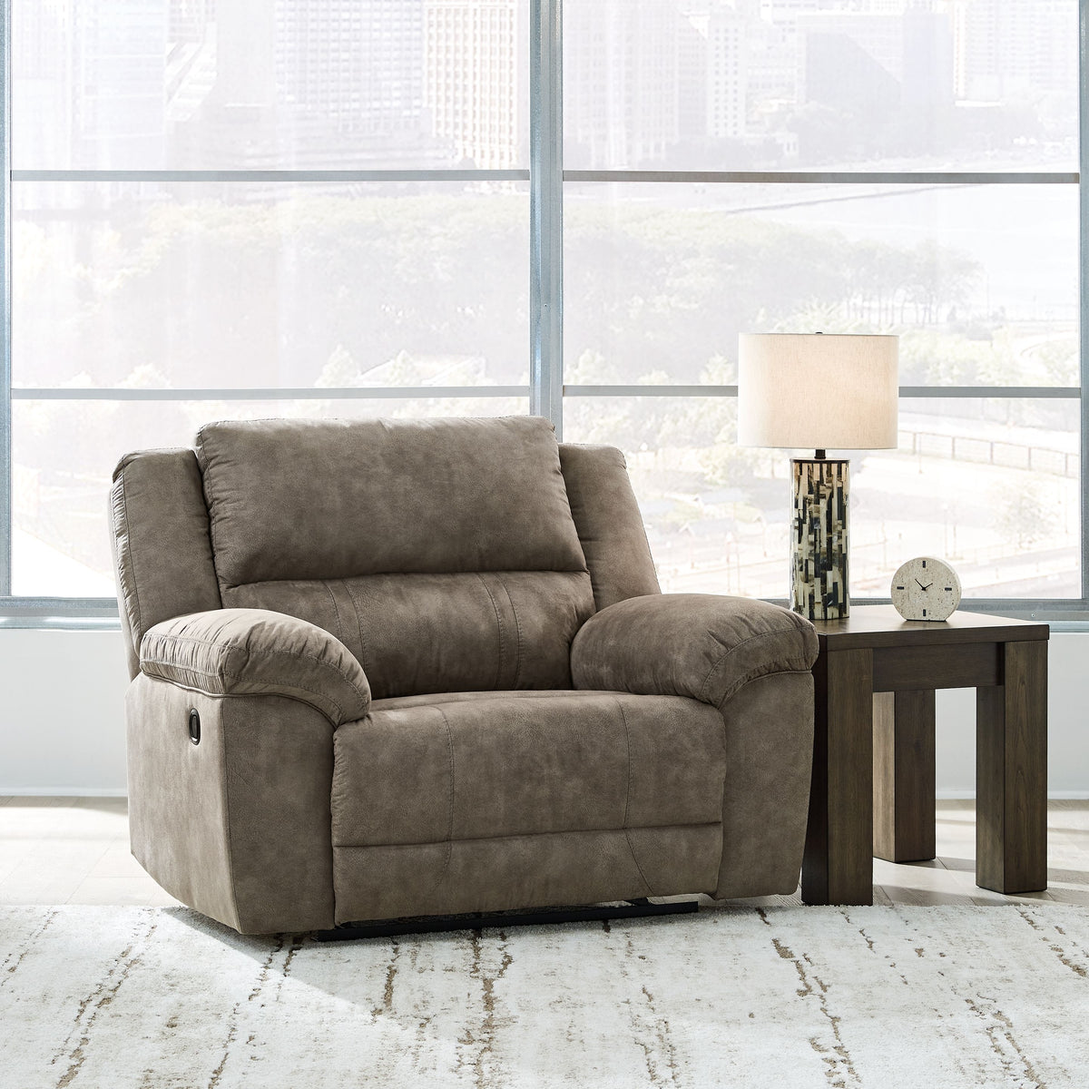 Laresview - Fossil - Zero Wall Wide Seat Recliner