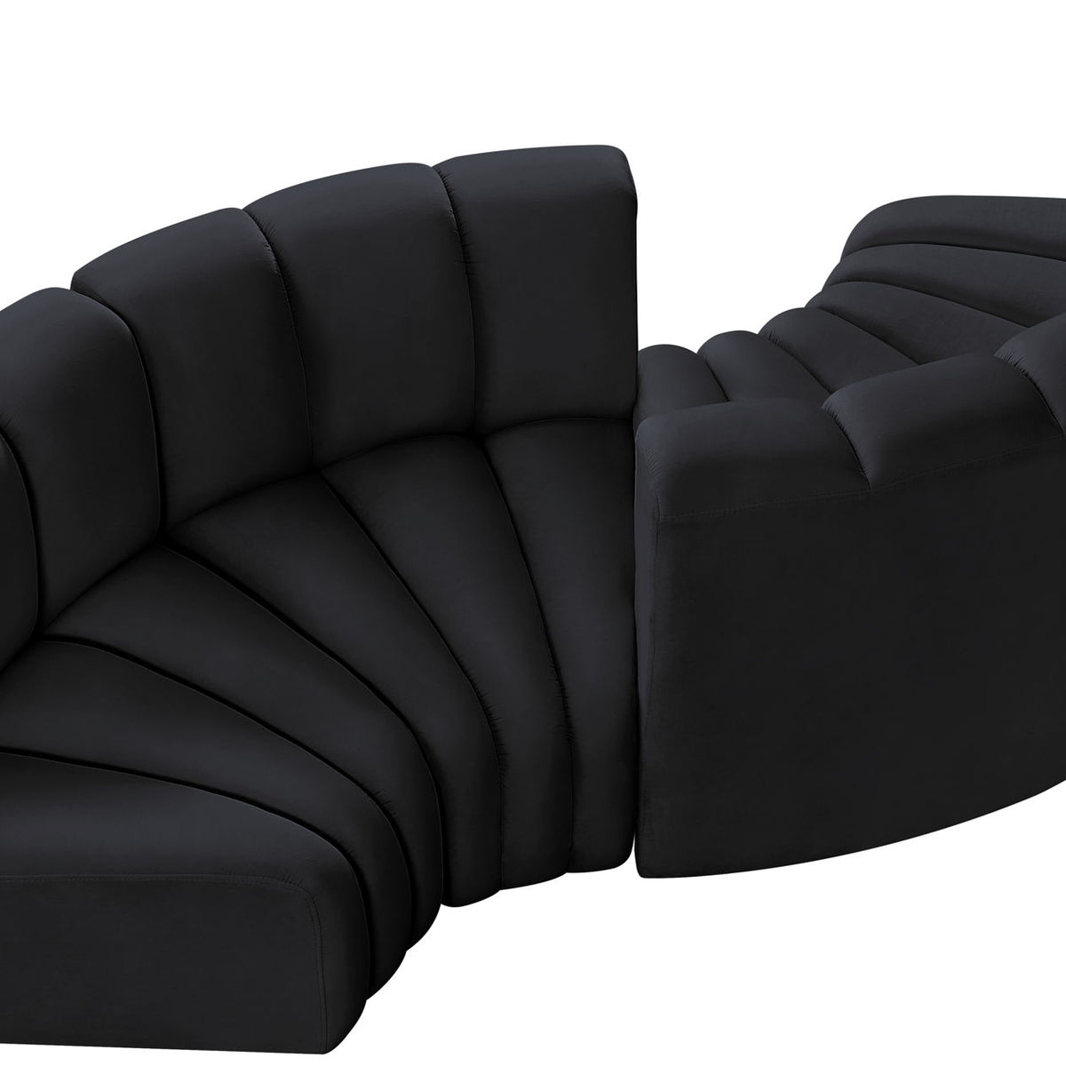 Arc - Velvet 4 Piece Curved Modular Sofa