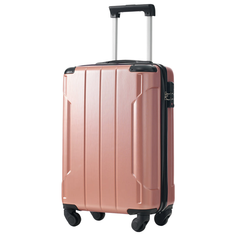 Hardshell Luggage, Lightweight Durable ABS Suitcase with Double Spinner Wheels, TSA Lock, 20 Inch Travel Carry On Luggage (Rose Pink)