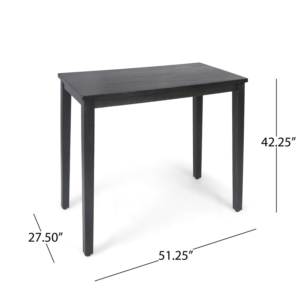 Bar Table With Tapered Legs - Gray