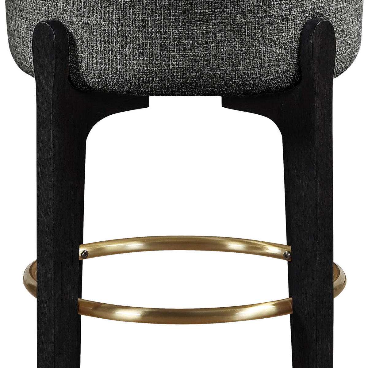 Torino - Backless Counter Stool With Brushed Black Base (Set of 2)