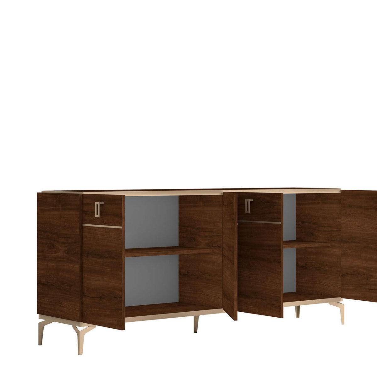 Eva - 4 Door Buffet - Dark Brown